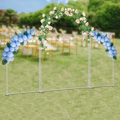 3 Pcs Wedding Backdrop Stand Balloon Metal Shelf For Outdoor Venue Decor White