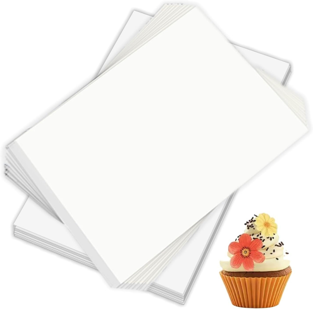 Edible Wafer Sheets, A4 Size, 25Pcs, 8.5 X 11 Inches | Food Grade, Printable for
