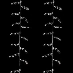 FOIMAS 16ft Clear Wire Bead Garland Strand Ice Faux Crystal Bead String Acrylic