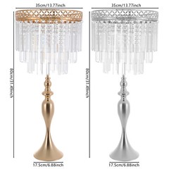 31.49″ Tall Gold/Silver Metal Flower Stand for Wedding Table Centerpieces Decor