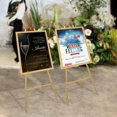 2* Wedding Sign Display Easel Stand Metal Poster Easel Advertising Display Rack
