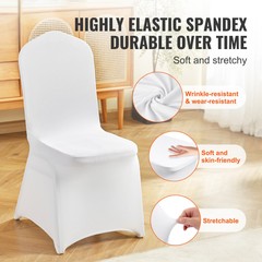 Uimoso 12-150PCS Stretch Spandex Chair Covers for Events Parties and Dining