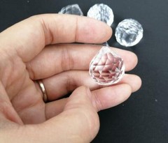 5pcs 20mm Glass K9 Faceted Crystal Ball Pendant Prism Lamp Lighting Part Hanging