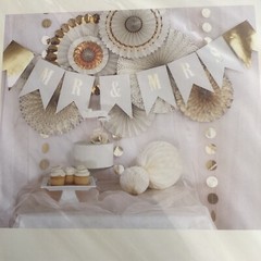 My Mind’s Eye LETTER BANNER Mr & Mrs WEDDING Paperlove BRIDE GROOM Rare!