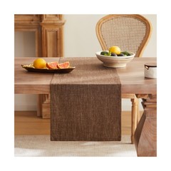 ZeeMart Rustic Cotton Linen Table Runner, 13×108 Inches Brown, … FAST USA SHIP
