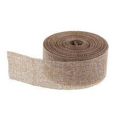10 Meters Natural Burlap Jute Hessian Ribbon Roll Garland Wedding Decor 5cm Wide