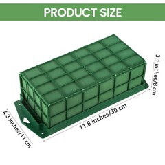 24 Packs Floral Foam Cage Rectangle Flower Cage Holders with Floral Foam Flow…