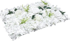 6 Pcs Flower Wall Panel Floral Backdrop,24 * 16in Artificial Flower Wall Panels