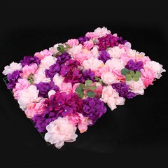 6 Pack Artificial Flower Wall Panels 3D Flowers Wall Panel Backdrop for Wedding