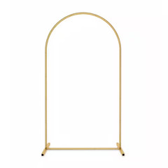 86.4 In. X 48 In. Gold Arch Frame Metal Wedding Flower Arbor Balloon Backdrop St