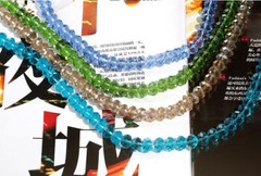 200Pcs Flat Round Faceted Crystal Beads Wheel Glass Beads Diy Loose Spacer 6mm