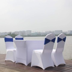 10/25/50/100x Spandex Stretch Chair Sashes Bows Band Wedding Party Banquet Decor