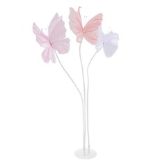 2Pcs Artificial Butterflie Decoration with Standing Base Realistic Wedding Decor