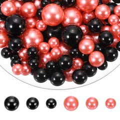 150 Pcs Pearl Bead for Vase Filler, 20/14/10mm Floating Beads(Black Light Red)