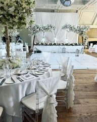 CHAIR COVER WEDDING CHIFFON HOODS WITH RUFFLES DECOR WEDDING SPECIAL EVENT