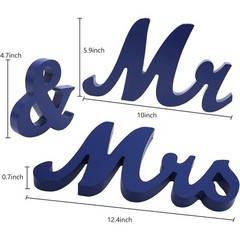 Mr Mrs Wedding Sign Rustic Table Decor Engagement Decorations Christmas Gift New