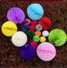 20Colors 4″ 8″ 12″ HoneyComb Tissue Paper Ball Lantern Pom Poms Wedding Birthday