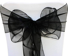 Elegant Organza Chair Sashes Sheer Fabric Sashes for Weddings, Parties, and Spec