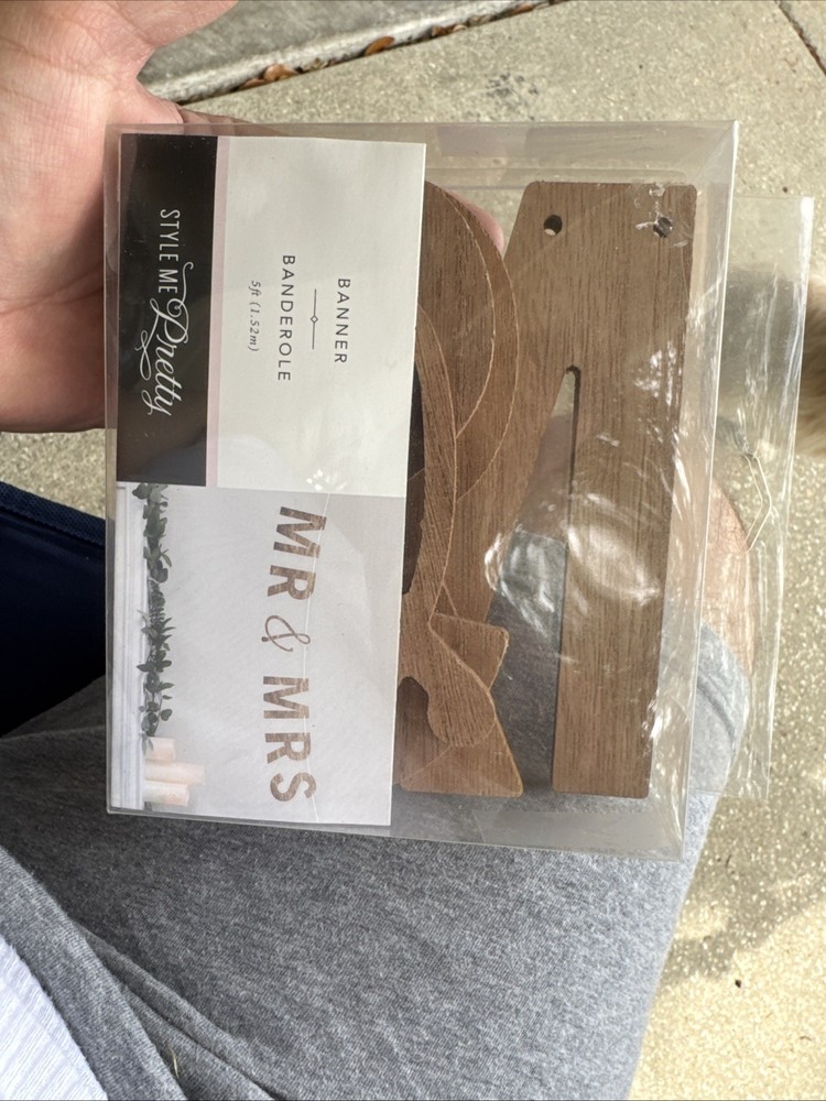 Style Me Pretty: MR and MRS: Wood Banner, NEW in Box, 5ft, Free Shipping!!