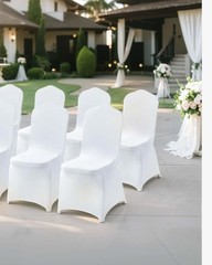 100 Pcs White Slipcovers for Dining Chairs – Stretch & Wrinkle Resistant