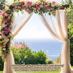 Ceiling Drapes 4 Panels Wedding Arch Draping Fabric 20FT Chiffon Party Decor
