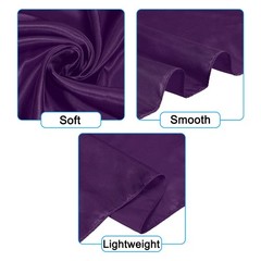35 Inch Square Satin Head Scarf Silk Feeling Hair Scarf, Dark Purple