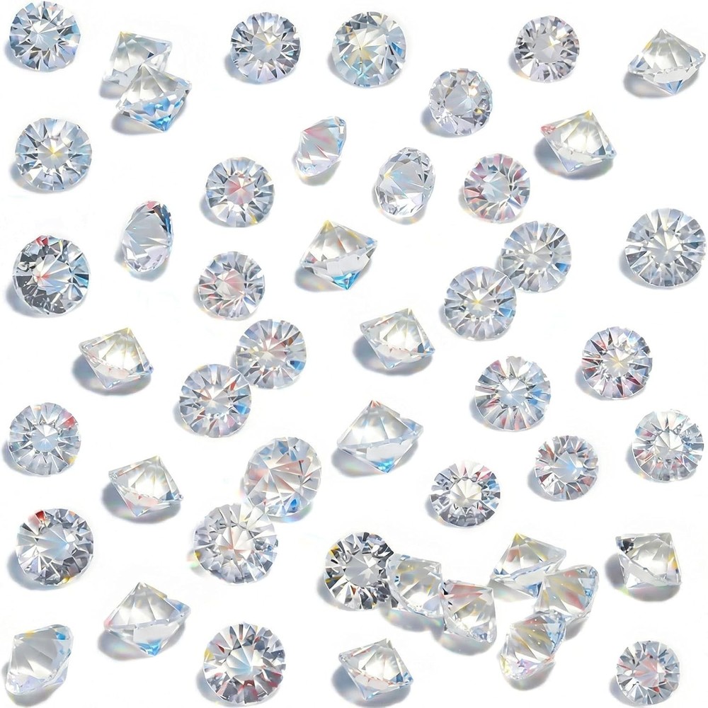 500PCS Diamonds, Mini Clear Fake Diamonds Acrylic Gems Table Scatter