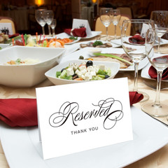10 Pack Reserved Signs for Weddings & Parties, Reservation Cards for Tables 4 X