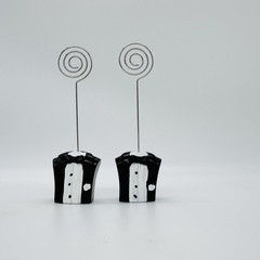 Wedding 2 Grooms In Tux Place Card Photo Holder Stands Table Number