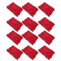 12pcs Red Flower Wall Panel Backdrop For Wedding Party Decor Easy To Use