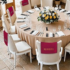 12 Velvet Reserved Chair Signs – Gold Foil Wedding Pew Placeholders, Elegant Eve
