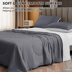HOMFINE Cooling Comforter Japanese Double-Sided Cold Tech Fabric Co… Fast Ship