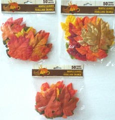 New Maple Fall Leaves Decorations 50 count pack ~ Picked at Random ~ Qty 1