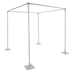 4-Post Background Stand Wedding&Party Decor Backdrop Stand Kit Floor-Mount
