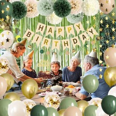 Sage Green Birthday Decorations Olive Green Happy Birthday Party Decorations …