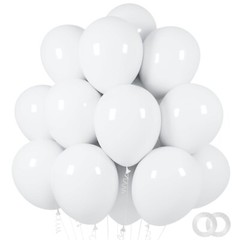 ASIYUHY White Balloons 100 Pack 12 Inch White Latex Party Balloons with 2 Rol…