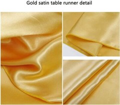 5 Pcs Satin Table Runner Wedding Banquet Decoration Tablecloth Party (12″X108″)