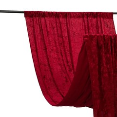 RED 5 ft Premium Velvet Backdrop Curtain Party Wedding Booth Decorations