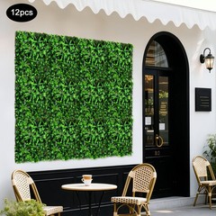 12 Pieces Greenery Wall Panels Artificial Greenery Panels Outdoor/Indoor Wedding