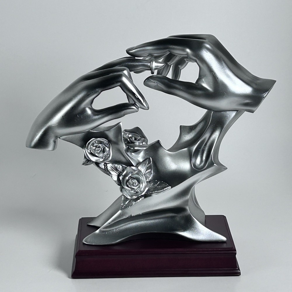 Bond of Marriage With This Ring Silver – Wedding Gift Sculpture Anniversary