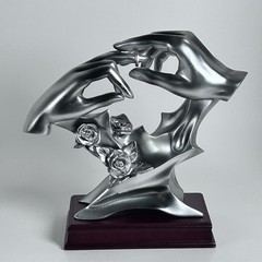 Bond of Marriage With This Ring Silver – Wedding Gift Sculpture Anniversary