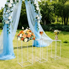 Metal Plant Pot Stand Indoor Outdoor Flower Planter Display Holder Rack Set of 3