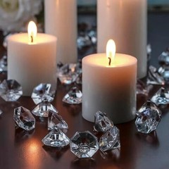 2 Pounds of 25 Carat Clear Acrylic Diamonds Big Diamonds WEDDING TABLE