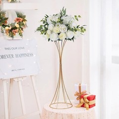 5/10Pcs Gold Metal Flower Stand 20″ Wedding Table Centerpiece Vase Holder Decor