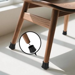 4 PCS White Round Rubber Chair Leg Caps Tips, Vinyl Rubber End Kits, Soft Touch