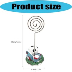 2Pcs Football Shape Place Card Holder With Resin Base Decorative Note Holder