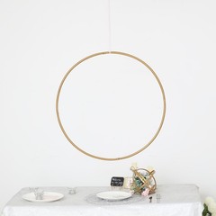 GOLD 28″ wide Round Metal Floral Hoop Wreath Ring Wedding Party Home Decorations
