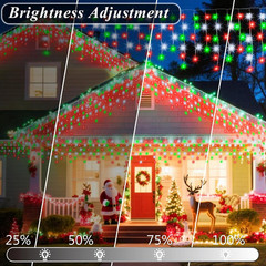 Color Changing Christmas Icicle Lights with Remote, 35 Colors 9 Modes Halloween