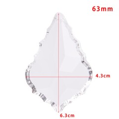 10pcs 38/50/63/76mm Maple Leaf Crystal Pendant Prisms Chandelier Lamp Part Decor