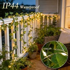 Ivy Vines with Fairy Lights, 200 LED Vine Lights with Remote and 8 Lighting